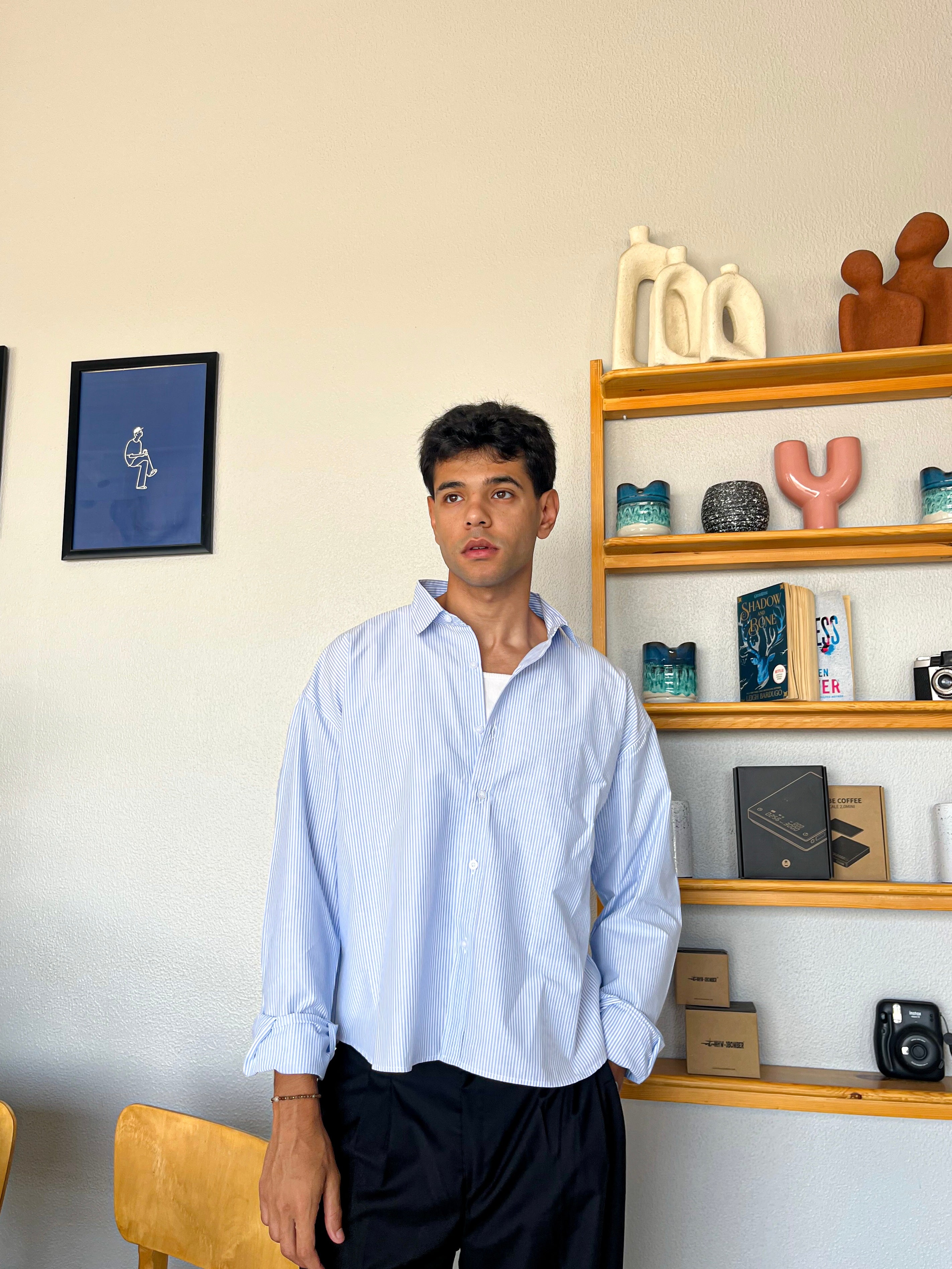 L\BLUE STRIPED - LONG SLEEVE SHIRT
