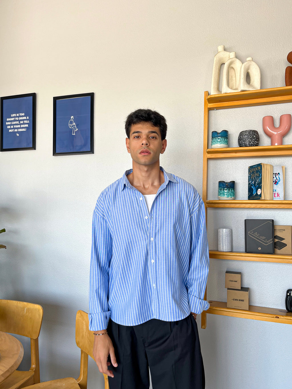 S\BLUE STRIPE - LONG SLEEVE SHIRT