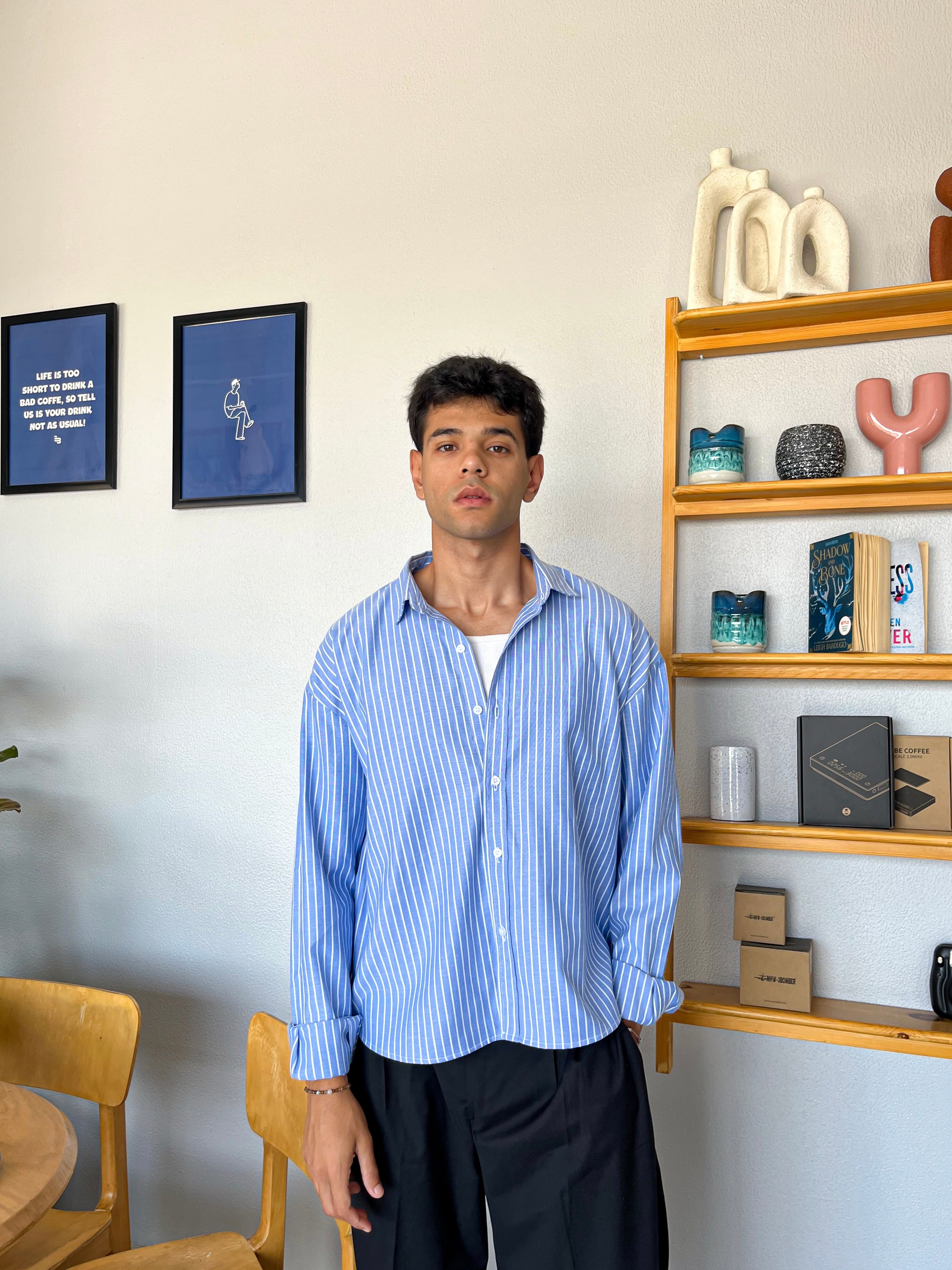 S\BLUE STRIPE - LONG SLEEVE SHIRT
