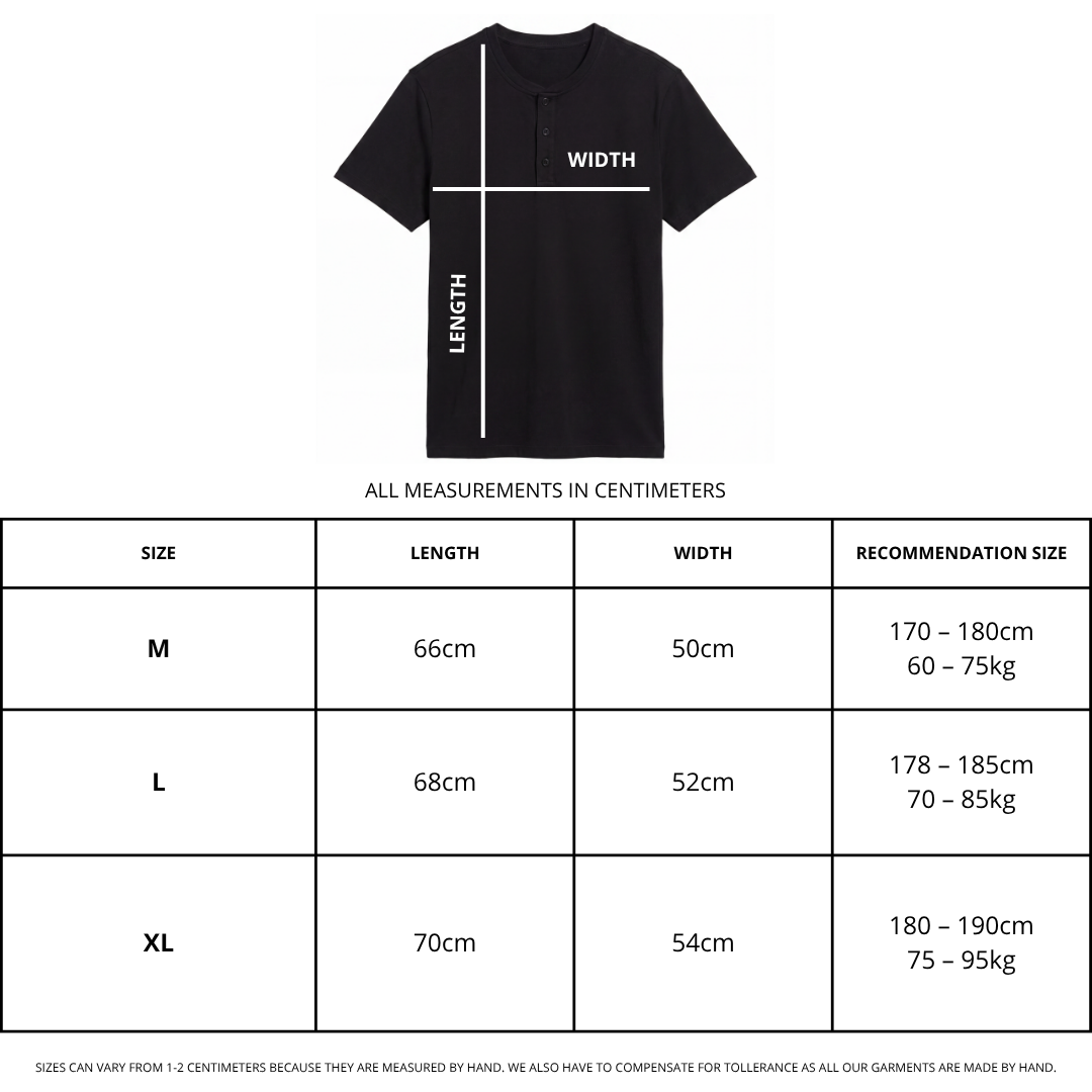 BLACK HENLEY SHIRT