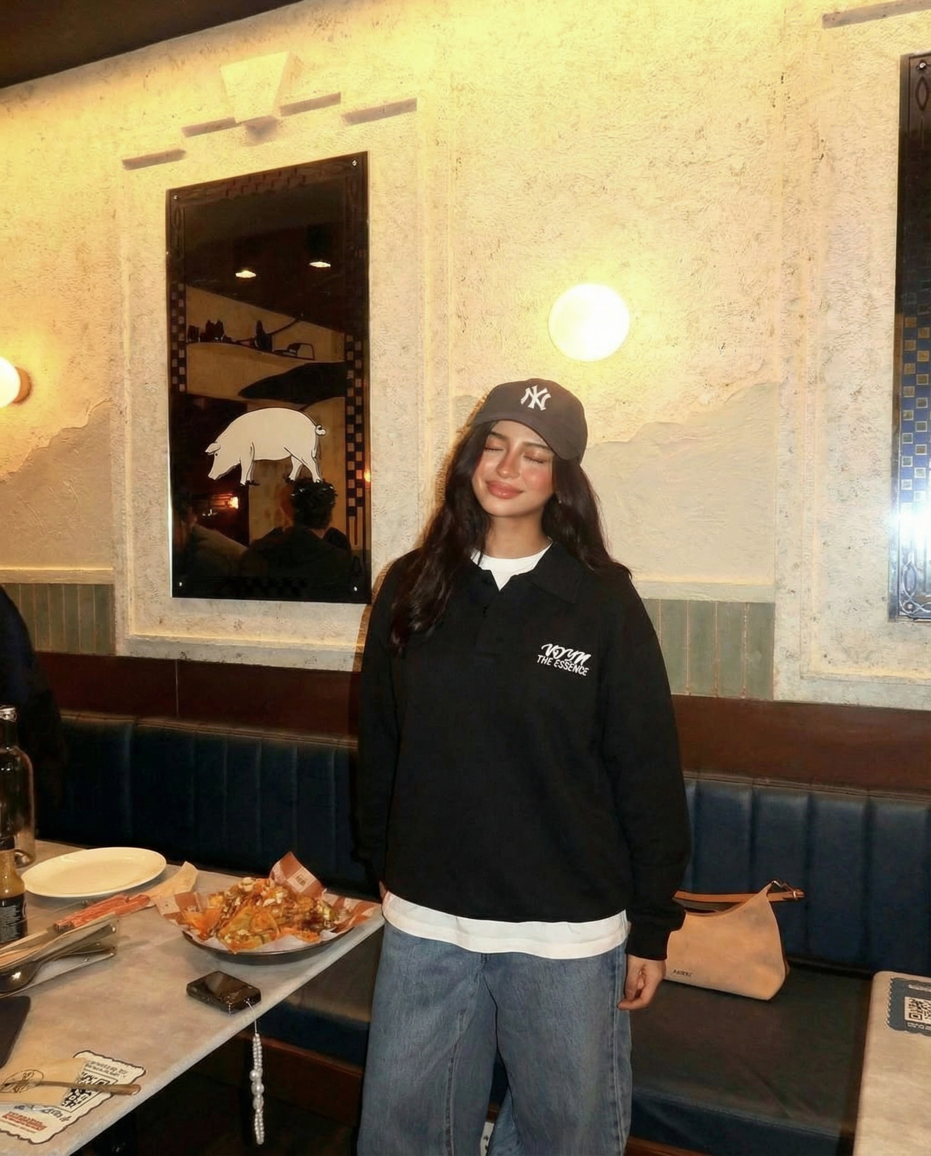 POLO SWEATSHIRT - BLACK